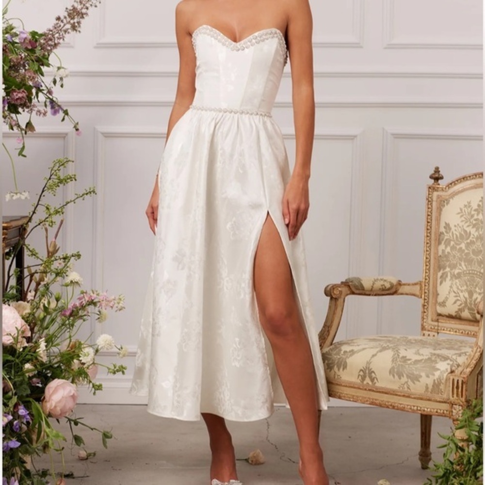 V. Chapman Lucia Dress in White Baroque Floral